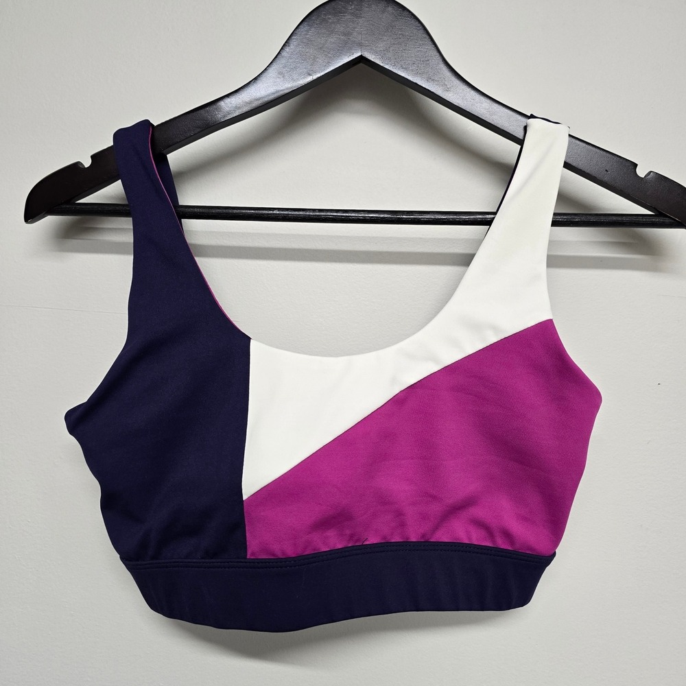 Wilo The Label Sports Bra Womens‎ Medium Navy Pink Colorblock Activewear
